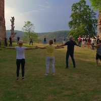 Freilufttraining auf der Hohenecker Burg